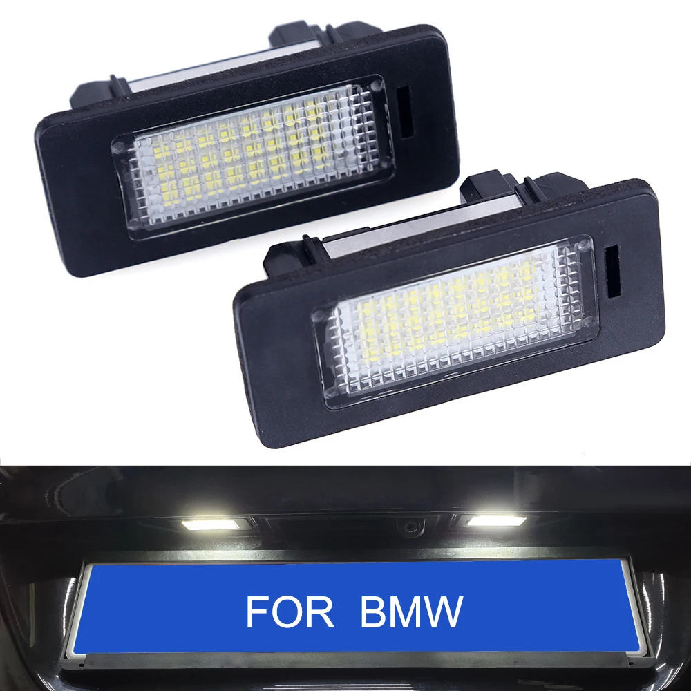 2Pcs Car LED License Plates Light For BMW E39 E60 For BMW E90 E91 E92