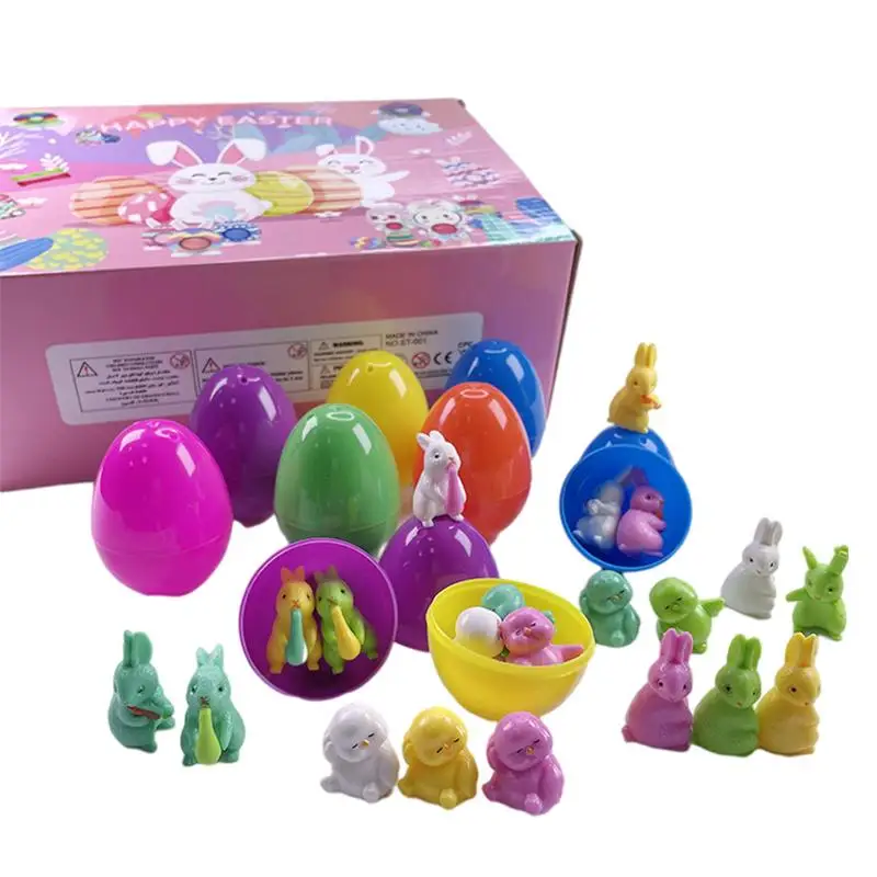 

Easter Eggs With Toys 12pcs Colorful Easter Eggs For Easter Reusable Easter Eggs Hunt Toy Exquisite Easter Basket Stuffers