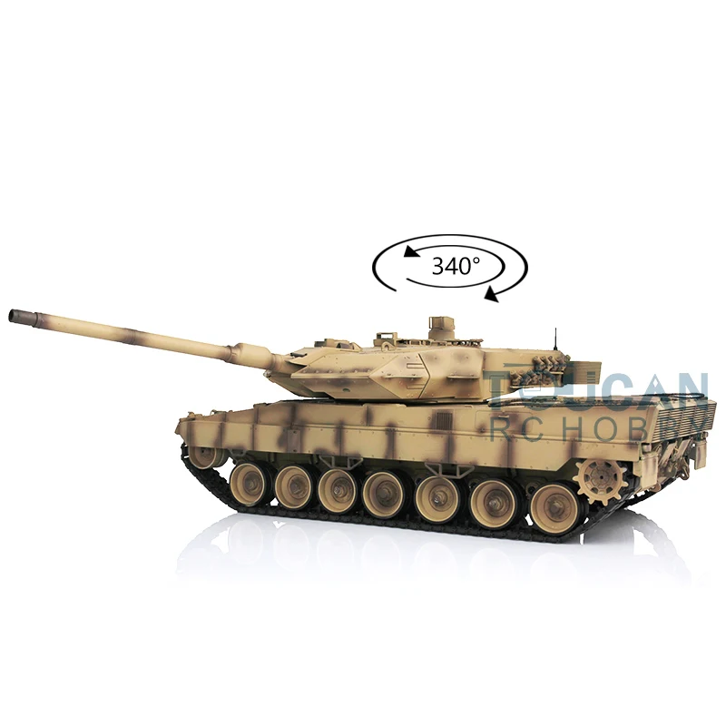헝롱 1/16 옐로우 7.0 플라스틱 Ver Leopard2A6 RC 탱크 모델 3889 BB 슈팅 트랙 스텔 기어박스 2.4Ghz 장난감 모델 TH17642