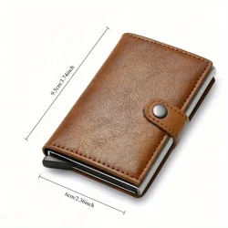 RFID Men's Carbon Fiber Card Holder Wallet with Free Name Engraving - Slim and Stylish Money Organizer (Brown)