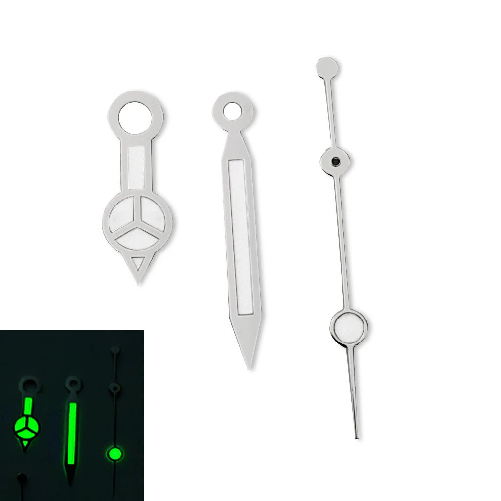 Watch Accessories Hands Silver Green Blue Luminous Fit NH35 NH36 ETA2824 2836 Miyota8205 8215 821A Mingzhu DG2813 3804 Movement