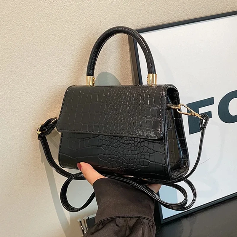 Borse a Tracolla Piccole da Donna Tendenza 2026, Borse a Mano in Ecopelle alla Moda per Donna, Borsa a Spalla da Donna Bianca Viola Nera - immagine 4