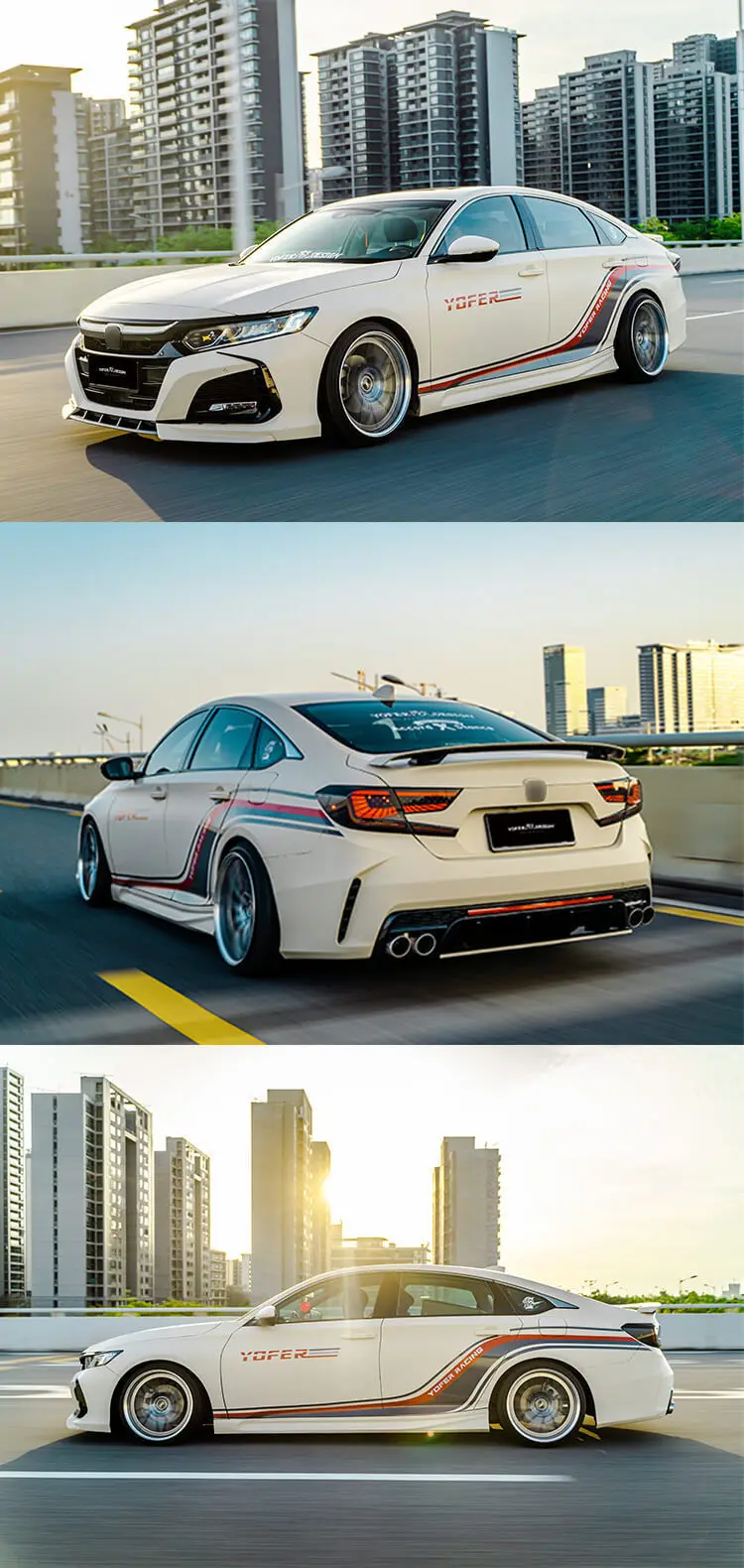 Fit For 10th Gen Accord Dragon Shadow Edition Full Body Kit Front Spoiler Bumper Side Skirts Rear