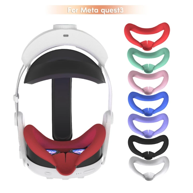 

Silicone Face Cover for Quest3 Headset Cushion Sweatproof Waterproof