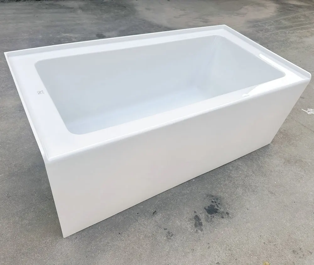 60X32x22 60x30x22 Niche Acrylic Monolithic Bathtub White Rectangular Soaking Luxury Bathtub Bathroom Use Single