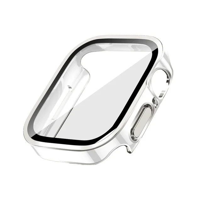 Premium Glass Screen Protector and Protective Case for Apple Watch - Straight Edge Design