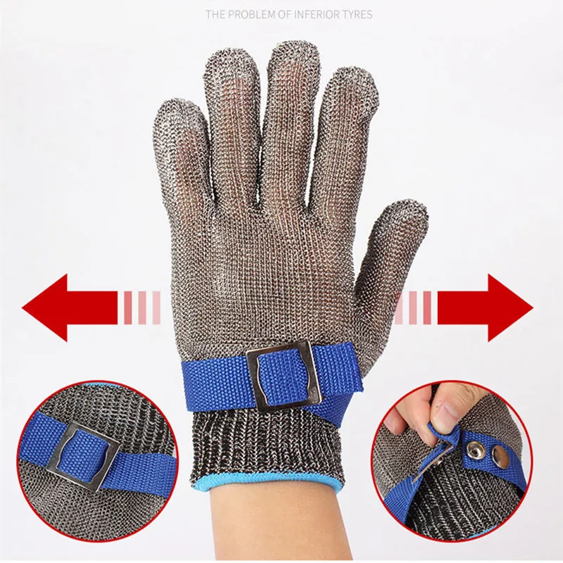 Gloves Stainless Steel Anti-cut Safety Wear-resistant Hand Protective Metal Meat Mesh for Butcher Home And Garden Kitchen