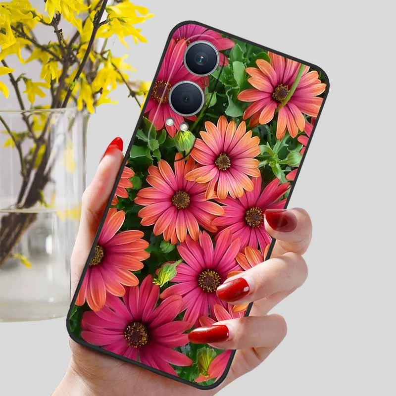 Floral Silicone Soft TPU Phone Case – Shockproof Protector Bumper Cover for OnePlus Nord CE4 Lite 5G