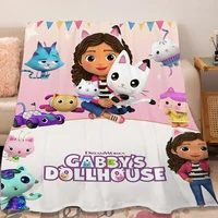 Flannel Blanket Sofa Winter G-Gabbys D-Dollhouse Lovely Warm Bed Fleece Custom Fluffy Soft Blankets Microfiber Bedding Kids Gift 2