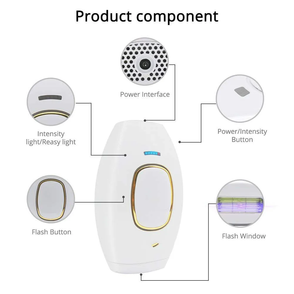 Xiaomi Pulse IPL Women's Epilator Body Pussy Bikini Laser Pulse Hair Removal Shaver Home Equipment R Epilator 500000 Flashes New 5