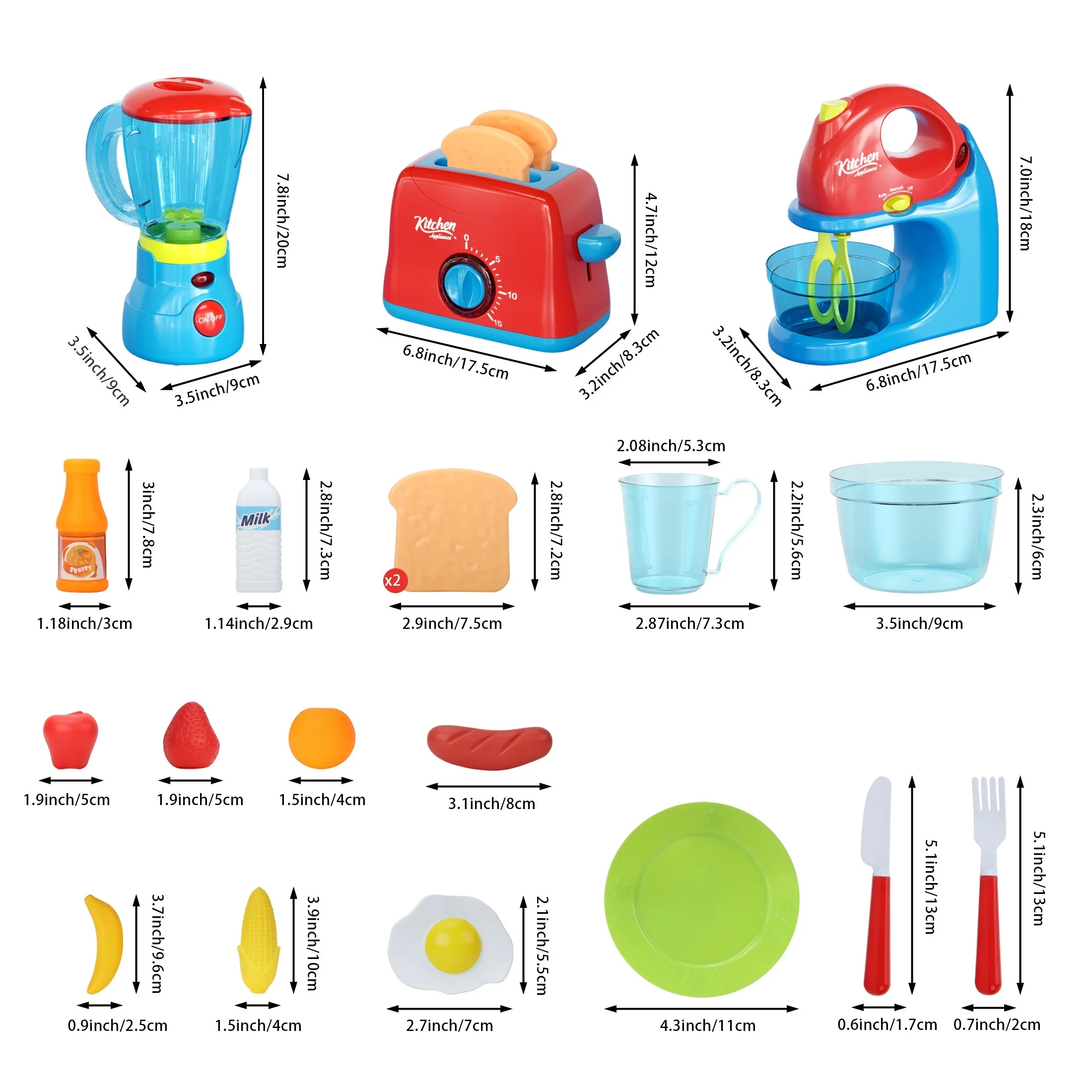 Kitchen Appliances Accessories Playhouse Toys Juicer Blender Toaster Pretend to Play Interactive Learning Games with Sound pretend kitchen toys,kitchen toys,educational toys