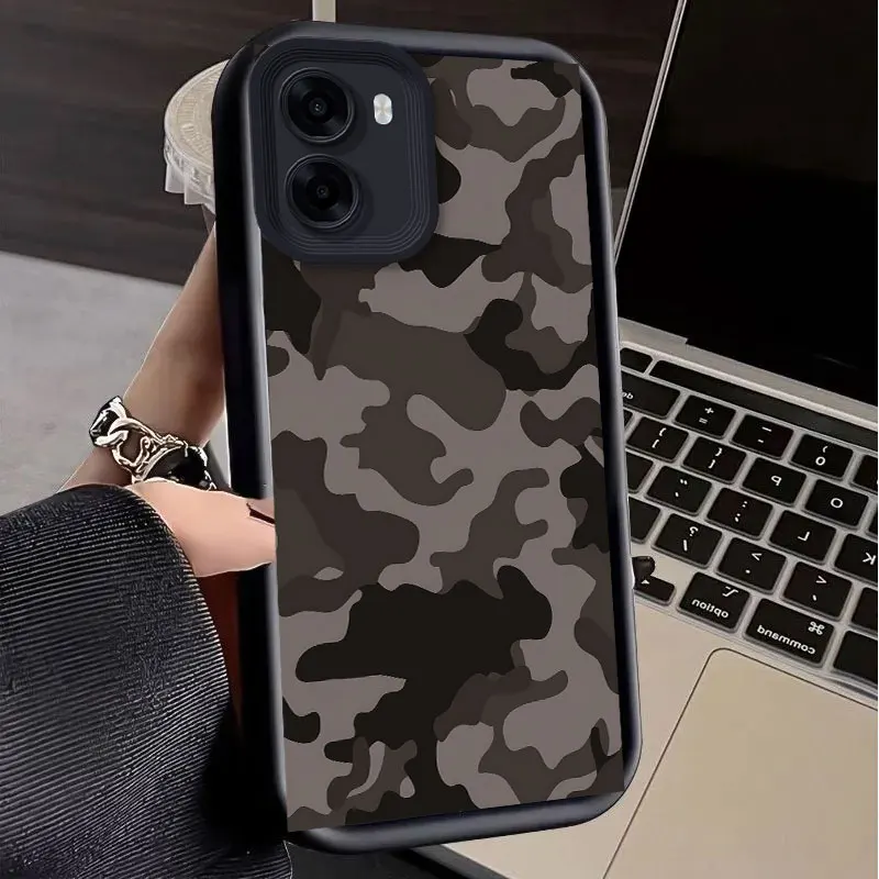 Camouflage Print Shockproof Silicone Protective Phone Case