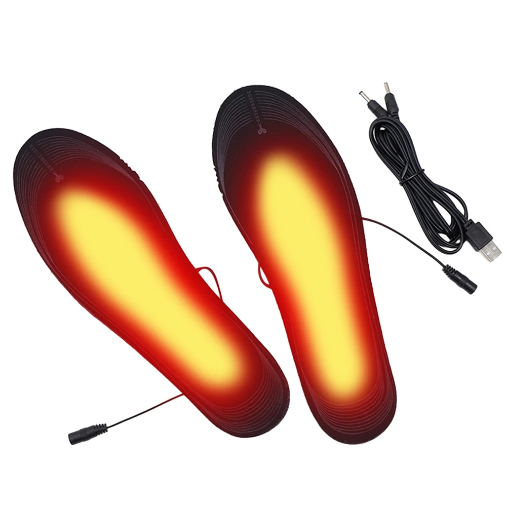 Unisex electric foot warmer Adjustable Temperature Rechargeable Heated Insoles Multifunctional Winter Fishing Hiking Camping