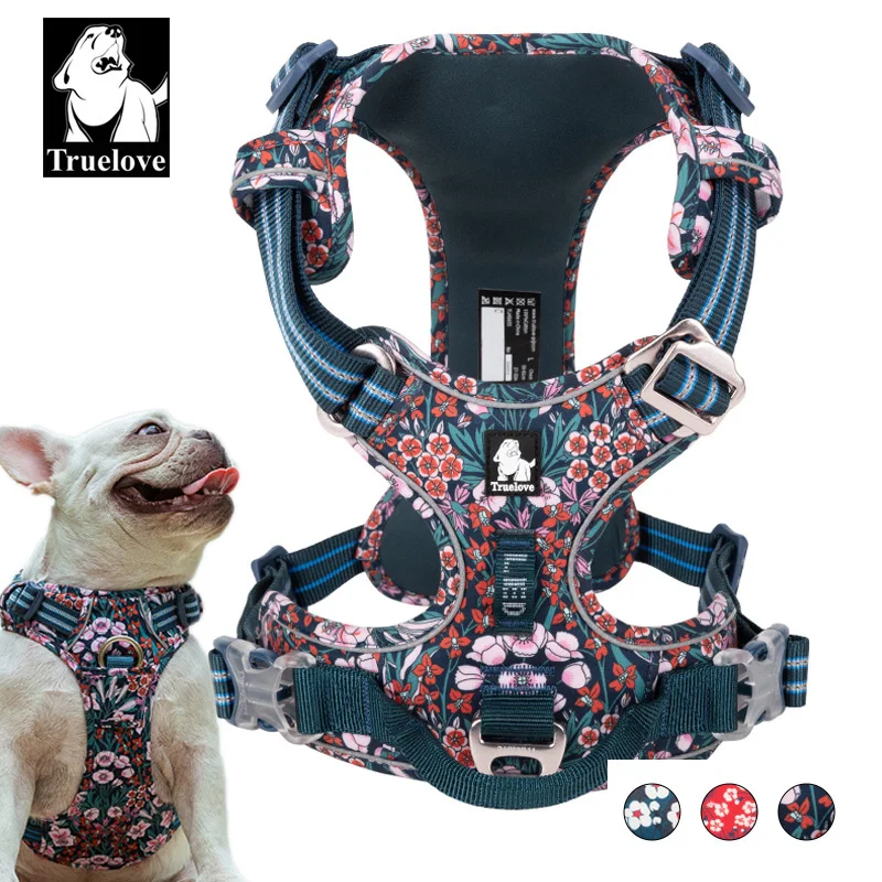  TRUE LOVE Adjustable No-Pull Dog Harness Reflective