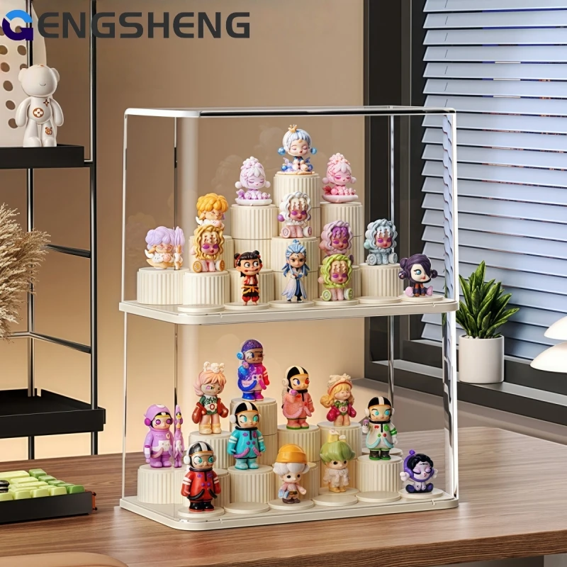 대용량 블라인드 박스 디스플레이 선반 버블 마트 주최자 투명 아크릴 디스플레..