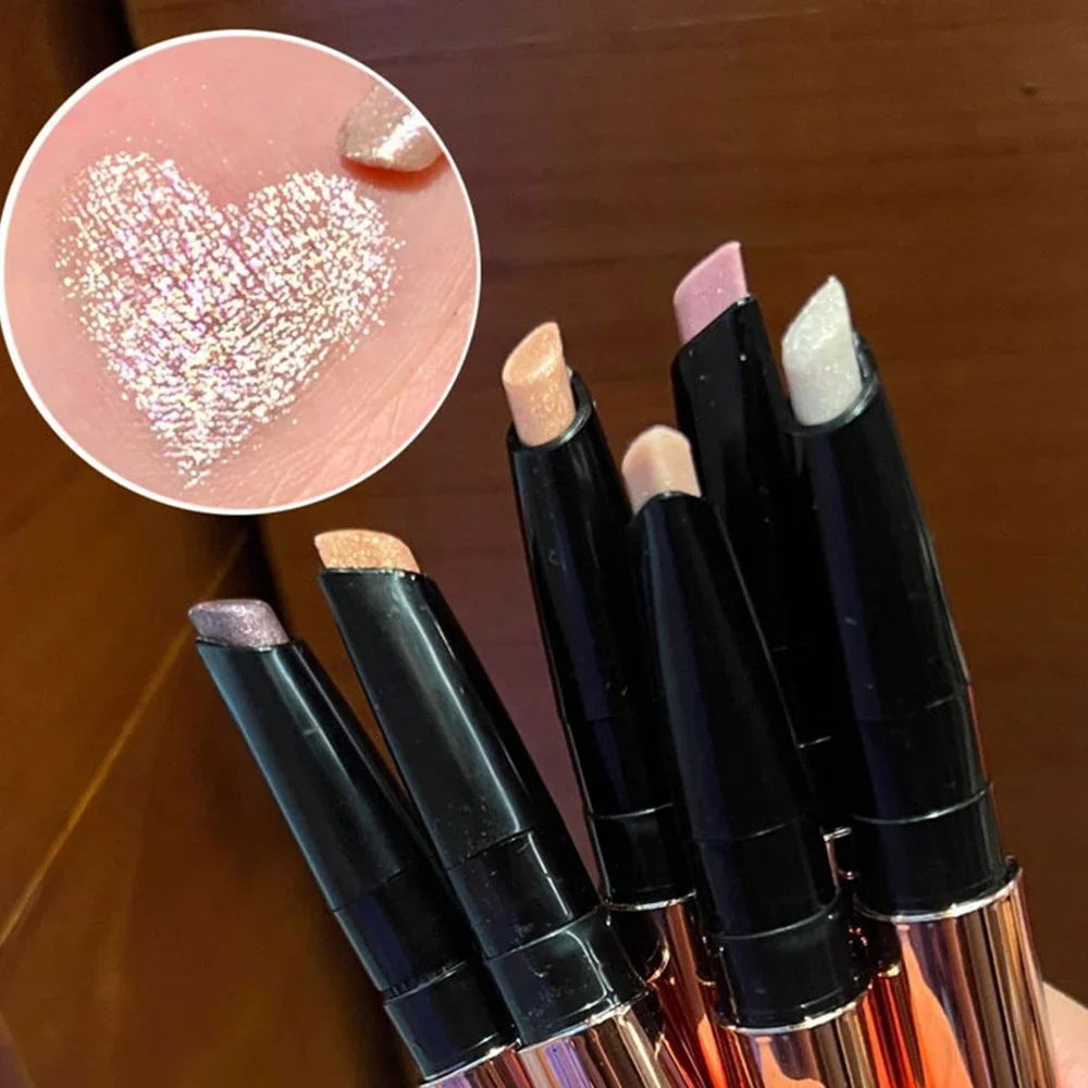 Drop-shaped Glitter Eyeshadow Eyeliner Pencil Makeup Waterproof Lasting Shimmer Bright Peach Pink Highlighter Lying Silkworm Pen