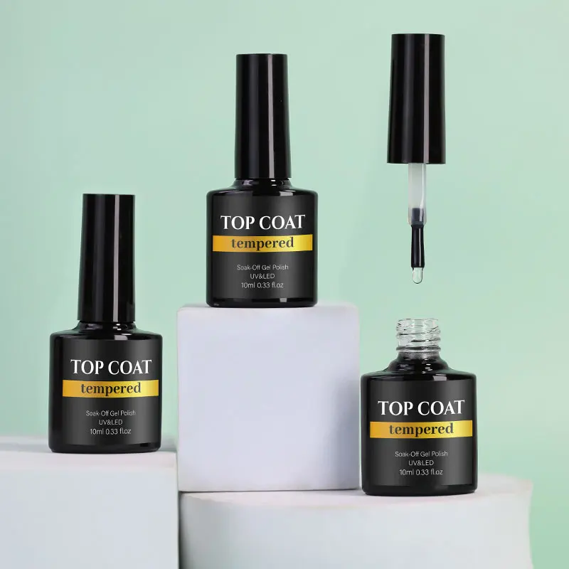 10ml Tempered Top Coat Nail Art Matte Top Base Coat UV Blooming Gel Reinforce Gel Varnish Polish UV LED NAILCO
