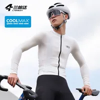 Maillot de cyclisme à manches longues pour homme Lameda, tissu Coolmax, haute élasticité, vêtements de cyclisme pour homme 2