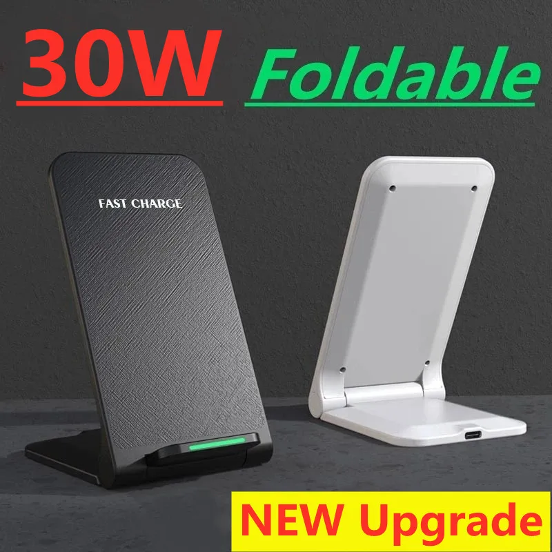 30W Wireless Charger for iPhone 15 14 13 12 11 Pro Samsung Xiaomi Phone Chargers Induction Fast Charging Dock Station