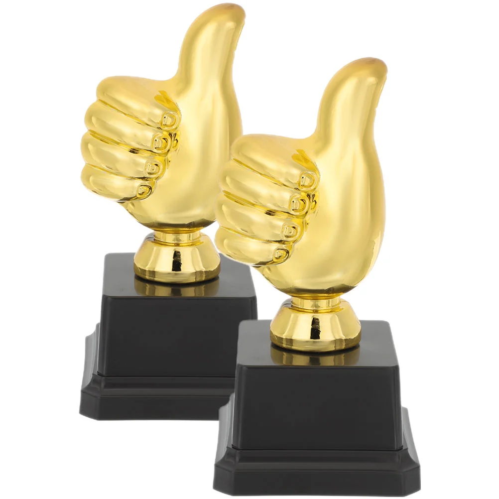

2Pcs Awesome Thumb Trophy Thumb Award Trophy Children Trophy for Competition