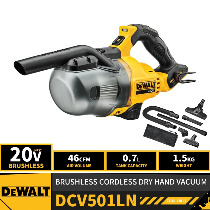 Dewalt Dcv501ln Brushless Cordless Dry Hand Vacuum 20v Lithium Power