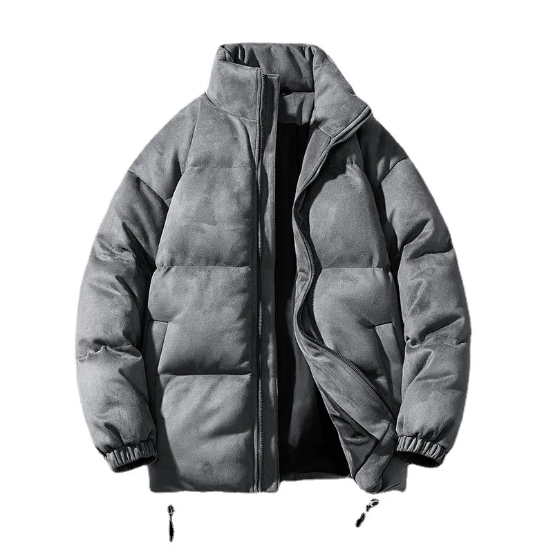 Men's Cotton Jacket In Autumn and Winter 2022 New Fashion Brand Plush and Thick Suede Down Jacket with Bread and Cotton Jacket
