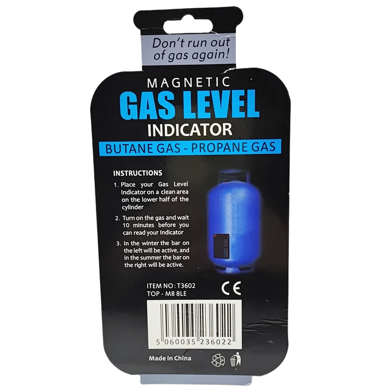 Gas Tank Level Indicator Gas Measurement Card Magnetic Gauge Caravan Bottle Temperature Tester Meter Measuring Stick