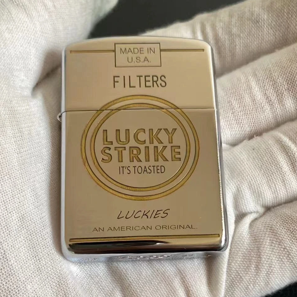 Accendino Zippo Lucky White Chrome Collezione Antivento In Scatola