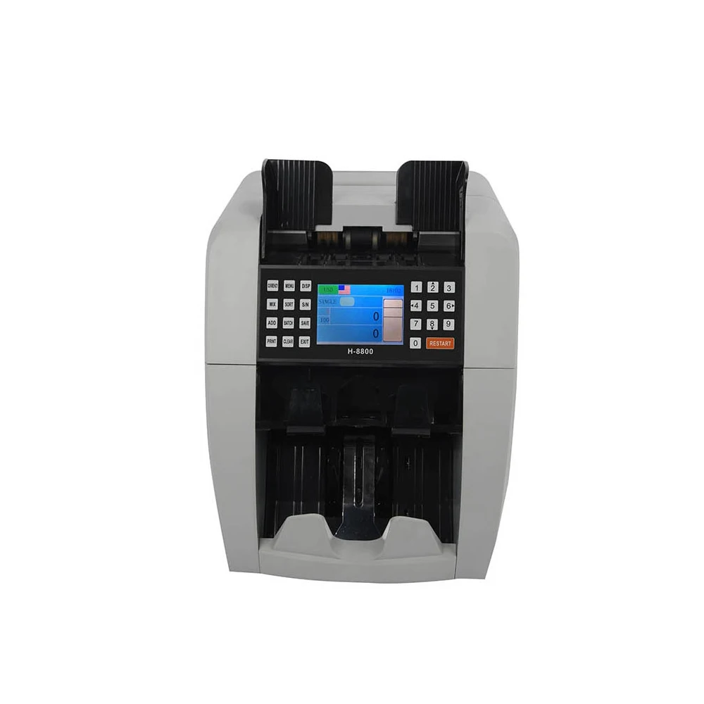 Huaen 8800 Money Counting Machine 2CIS/IR/UV/MG/ Mixed Value Counting Cash Counting Machine Bill Counter With Serial Number