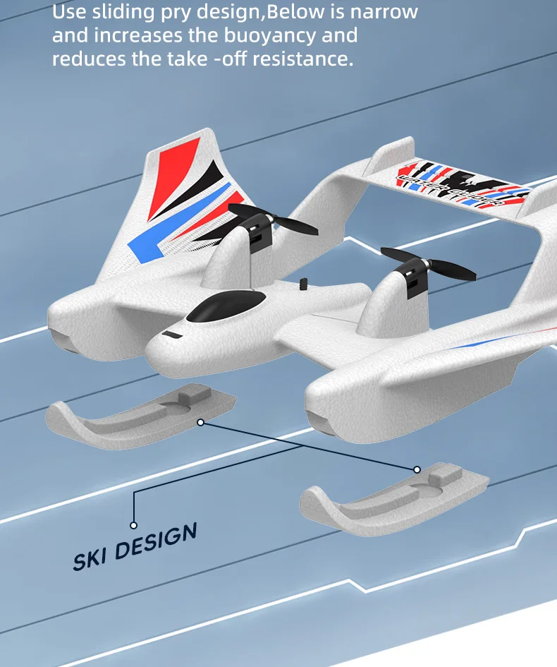 BM21 RC Glider Gyro Stable Flight Waterproof Remote Control Aircraft Boat EPP Foam Amphibious Fixed Wing Aircraft Toys Gifts