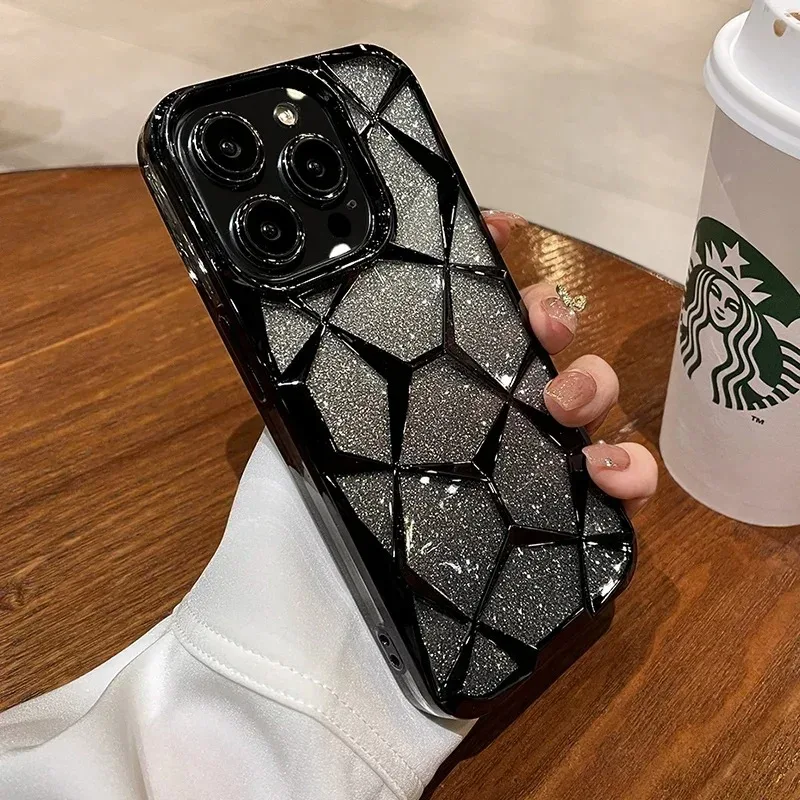 Custodia Glitter Per IPhone 15 14 13 12 11 Pro Max – TPU Flessibile Con Brillantini - Foto 6