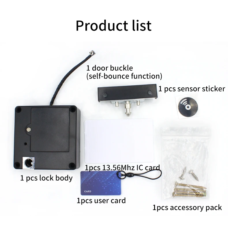 TTLOCK APP Cabinet Lock Drawer Invisible Electronic Lock 13.56M Rfid Card Smart