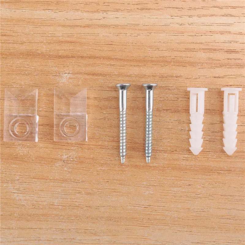 A25I-22 미러 홀더 클립 키트 세트 크리스탈 투명 플라스틱 미러 클립 미러 홀더 클립 유리 리테이너 클립 키트