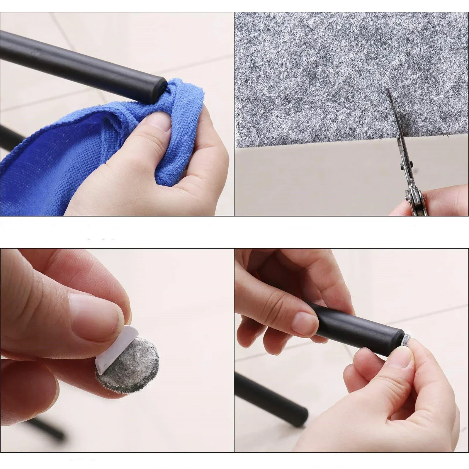 Sourcing Map Cuscinetti In Feltro Per Mobili, 30 Mm, Autoadesivi, Antiscivolo, Antigraffio, Rotondi, In Feltro, Per Armadietti, Armadi, Piedi E Pavimento, Colore: Beige - Foto 3