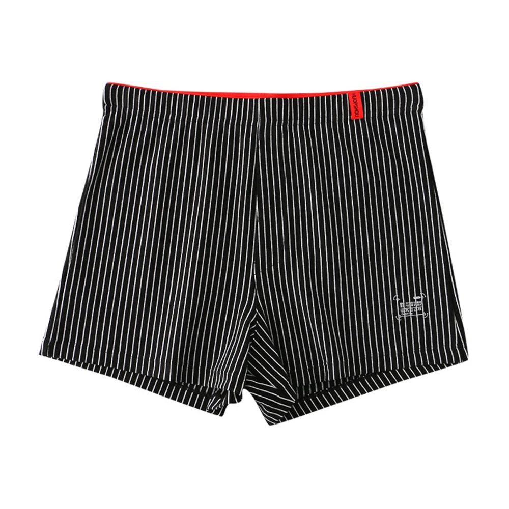 

Men Striped Cotton Boxer Shorts Breathable Soft Panties Comfy Underpants Male Sleepwear Underwear Pajamas Elastic Boxer Briefs