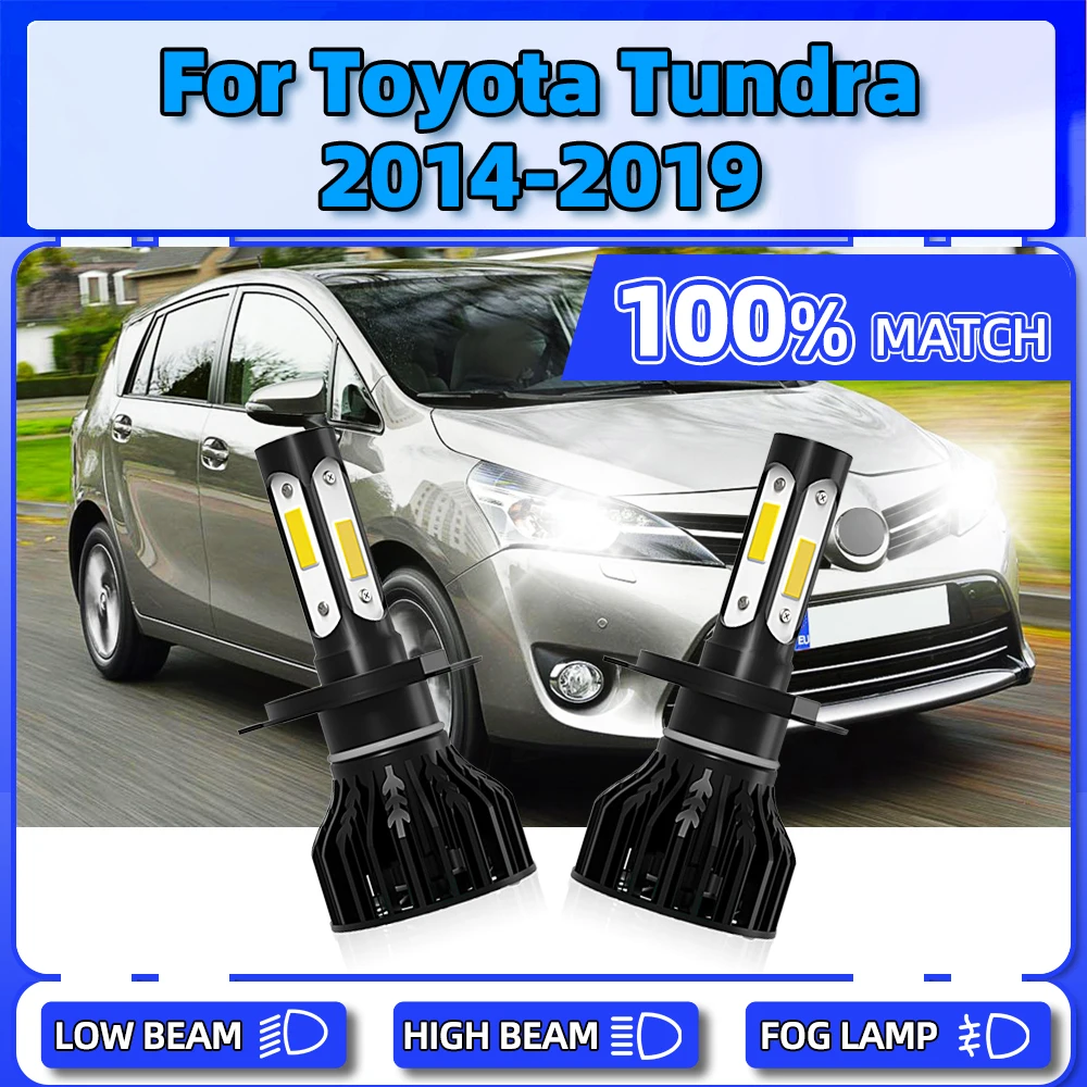 

20000LM LED Headlight Bulbs 120W CSP Chips Auto Lamps 12V Turbo Front Lights For Toyota Tundra 2014 2015 2016 2017 2018 2019