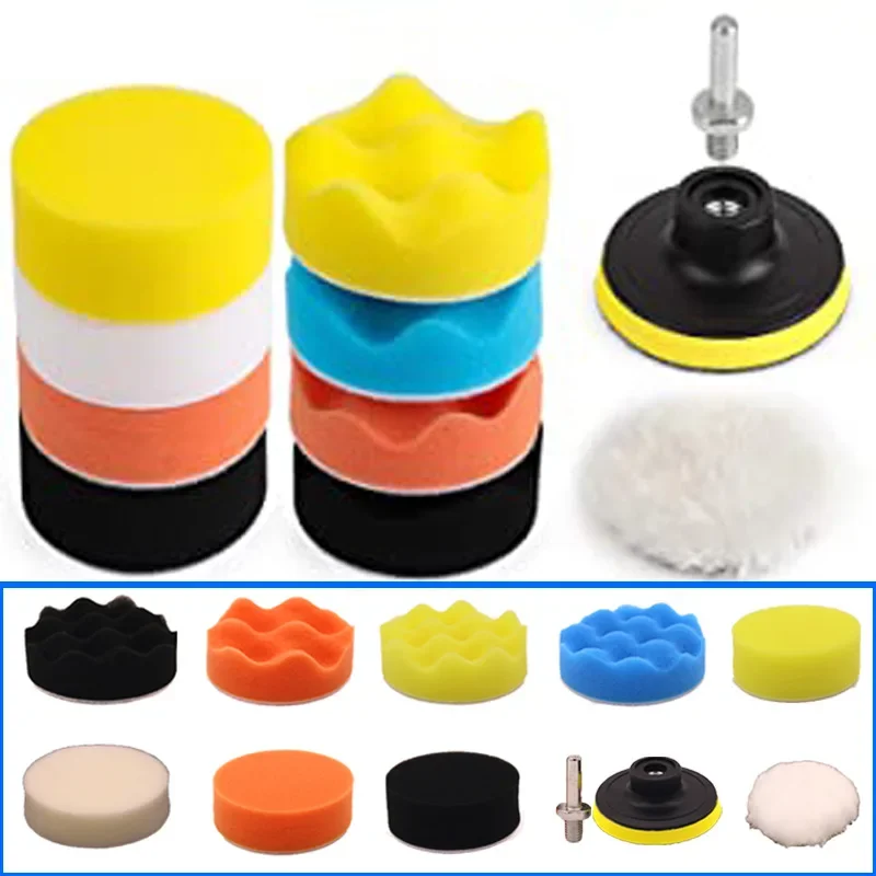 

11Pcs Car Burnishing Foam Sponge Car Polishing Pad Car Polisher Wheels Glass Disc Tool Polishing Machine Auto polish Wheel Disk