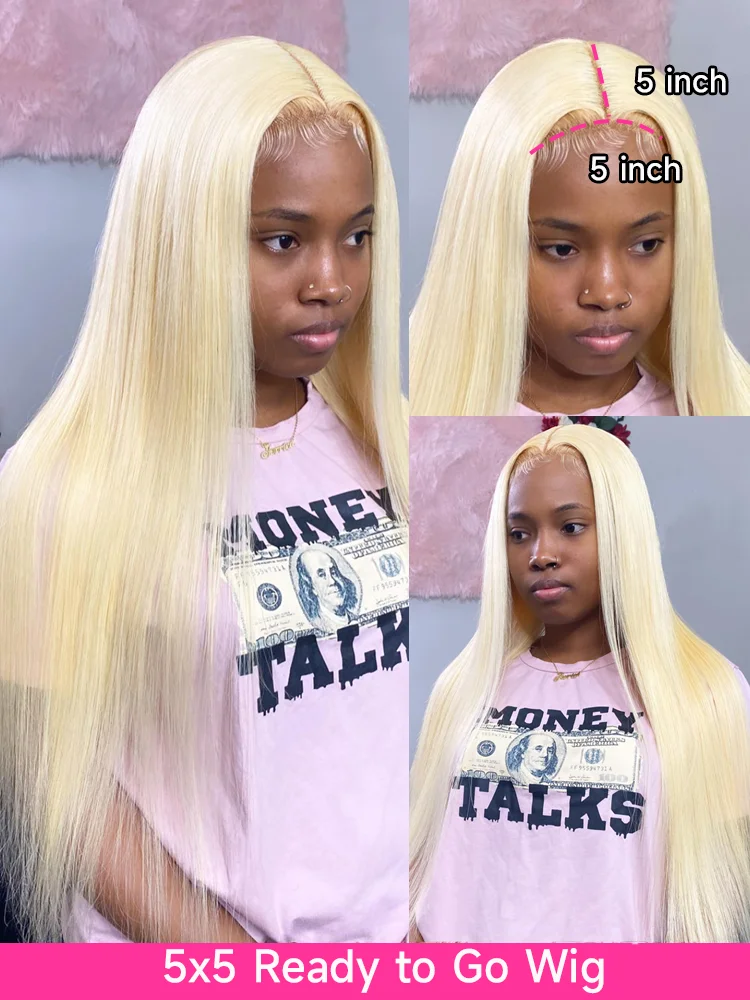 4x4 5x5 13x4 13x6 Lace Closure Human Hair Wig Honey Blonde 613 Colored