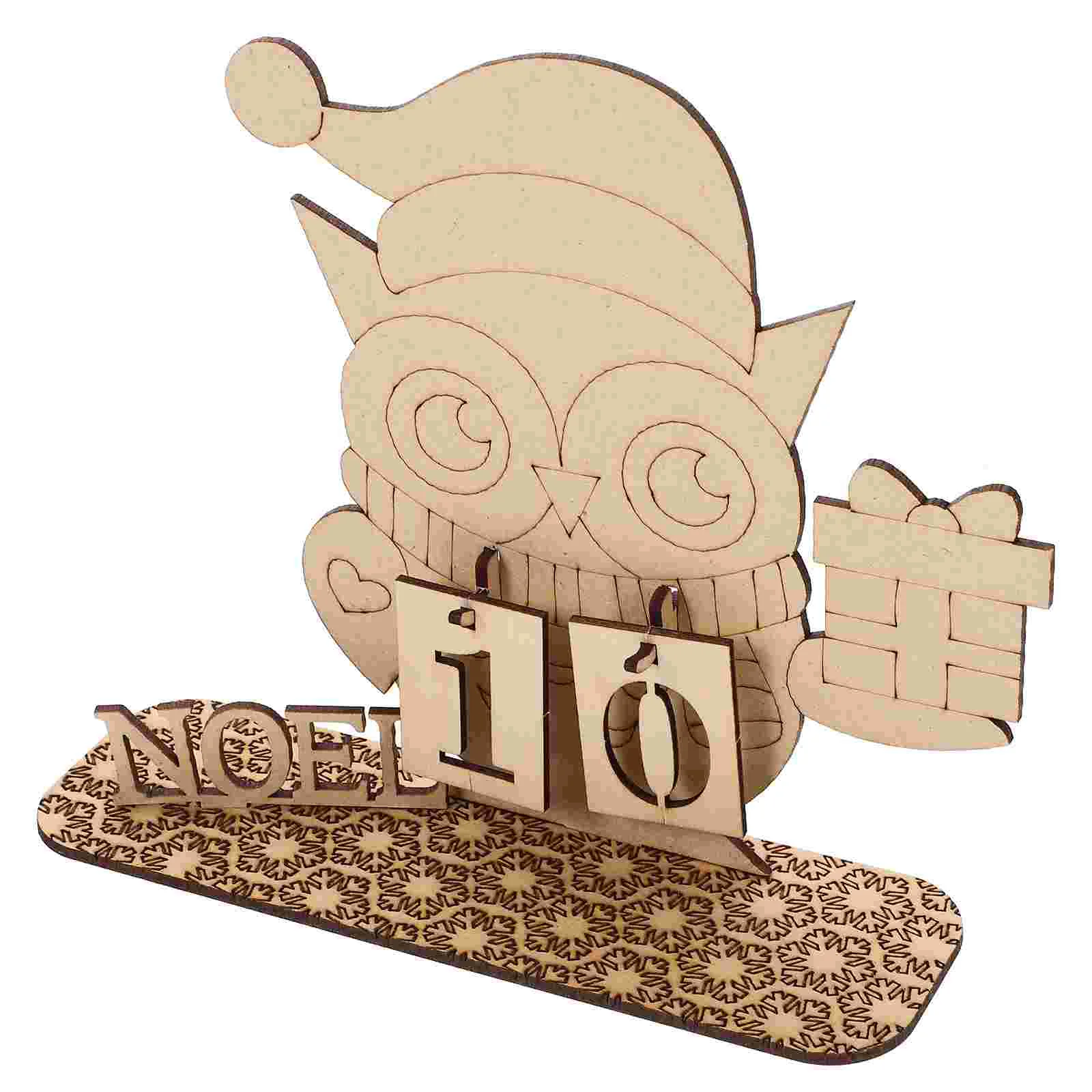 

Christmas Decoration Countdown Wooden Calendar Ornament (No 6) Table Accessories
