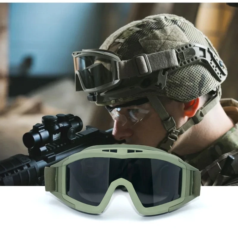Outdoor Tactical Goggles - Wind & Dust Resistant Safety Glasses for Shooting and Mountaineering