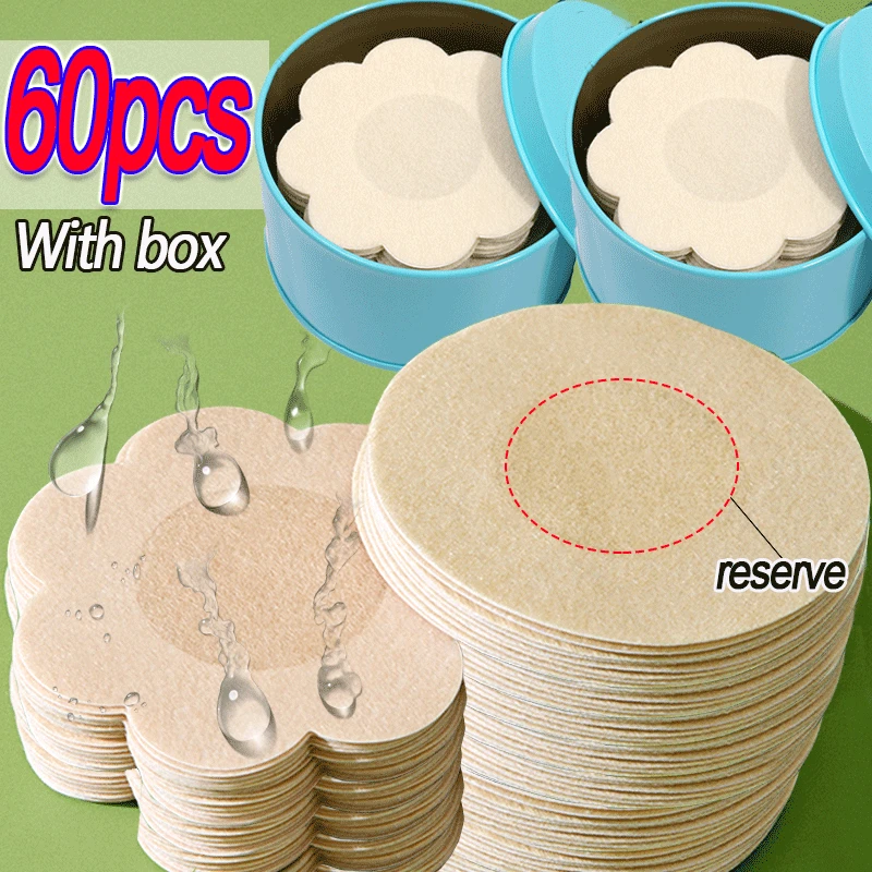 

60Pcs/box Nipple Cover Stickers Women Breast Lift Tape Pasties Invisible Self-Adhesive Disposable Bra Padding Chest Paste Patch