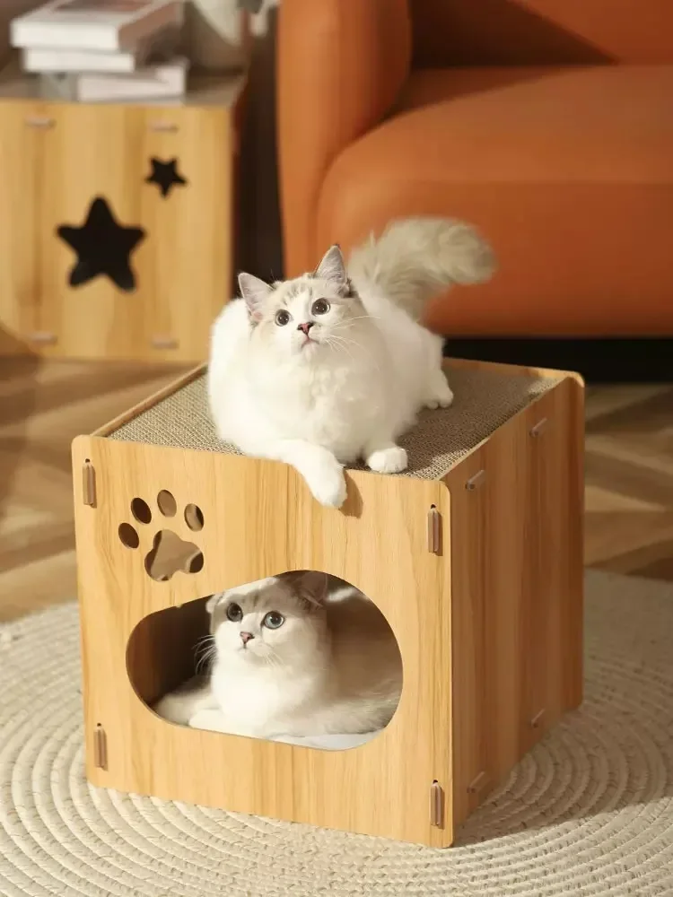 

Multi-functional Pet Nest Muppet Cat Cute Four Seasons General Use Villa Cat Grinding Claws Play Rest One House Supplies