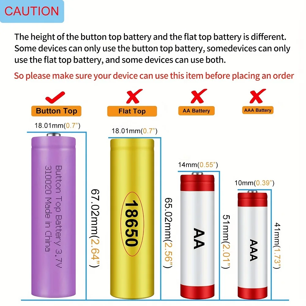 Skywolfeye 8 Pack 3.7V Lithium Ion Rechargeable Batteries
