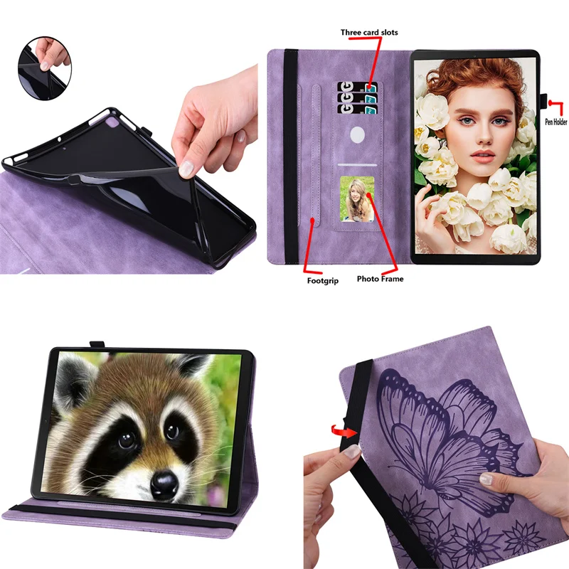 Tablet Case Cover for Samsung Galaxy Tab A7 Lite 8.7 Tab A/A6 8.0 10.1 A8 X200 Case A7 S6 Lite S2 S7 11&lsquo;&rsquo; Tablet Shell+pen