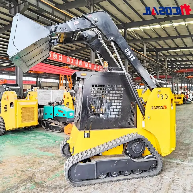 Kostenloser Versand Mini Kompaktlader Kubota Diesel Radlader Motor Motor Pumpe Baumaschinen 830 kg Tragfähigkeit