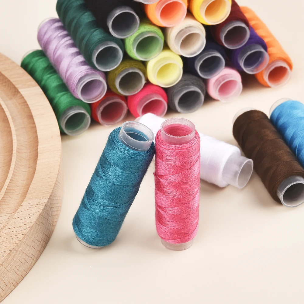 130 Meter/Roll Sewing Thread Polyester Yarn Thread Roll Sewing Machine Hand Embroidery Durable Thread Home Sewing Accessories