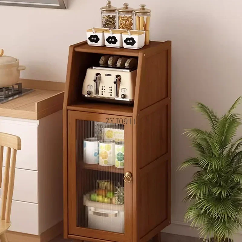 *zKitchen Large Bar Decorated Sideboard Transparent et Brown Locker Room Cabinet Drawers Display Cajonera Bedroom Furniture