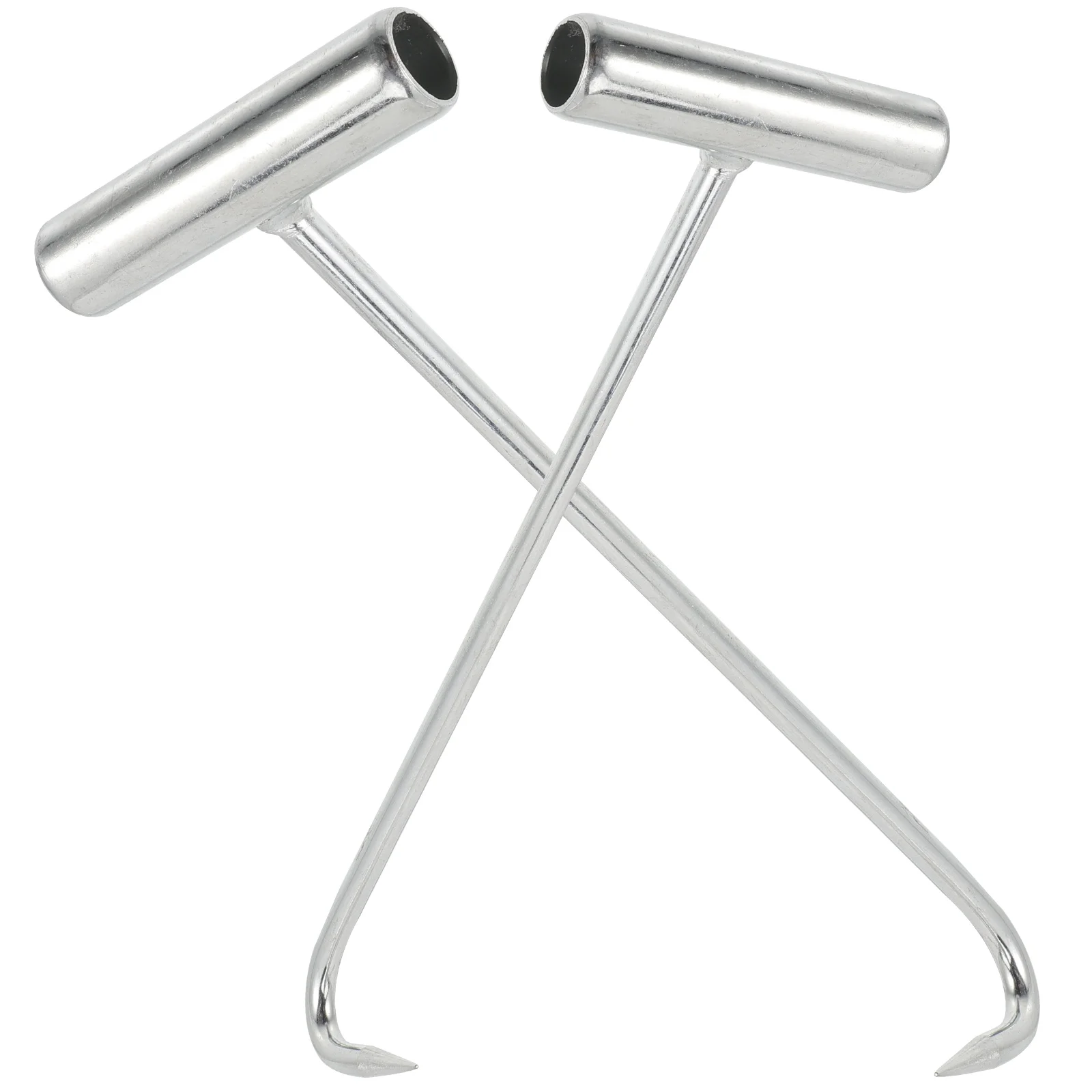 

T Shaped Hook Manhole Hook Metal Meat Boning Hooks Heavy Duty Pull Hook Drain Grate Lifter Lifting Tool