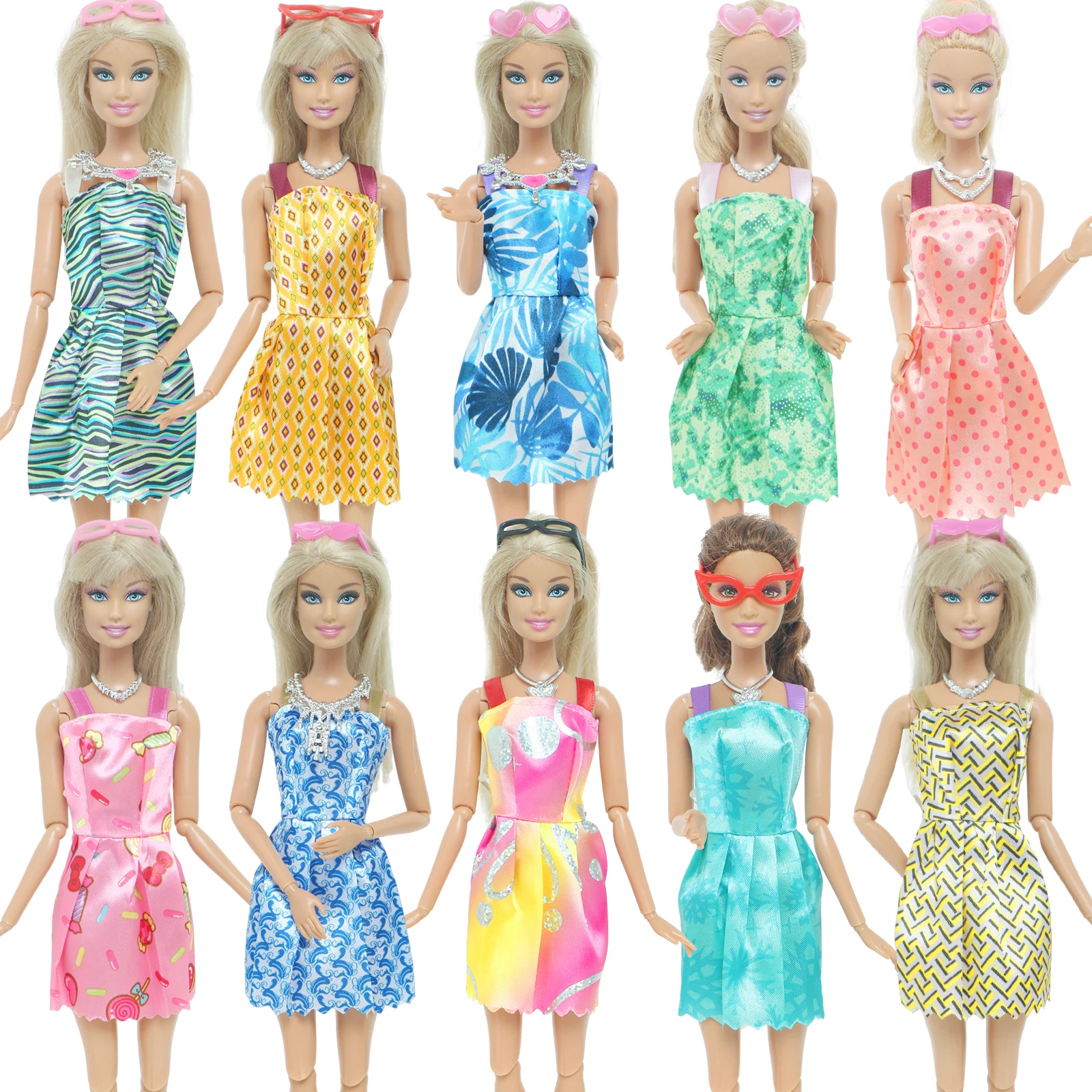 Plush Doll Accessories Doll Shoes Barbie Doll Clothes Doll Clothes Accessories Doll Bag Toys Doll Clothes Doll Eyewear Accessories Doll Accessories BJDBUS Doll Accessories for Barbie Doll Clothes Mixed Mini Dress Handbags Hangers High Heels Shoes Necklaces Glasses Kids Toy