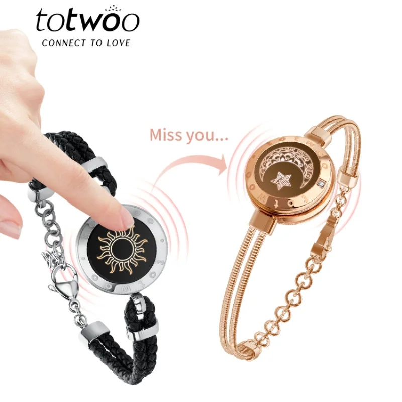 totwoo long distance touch bracelets for couples Algeria